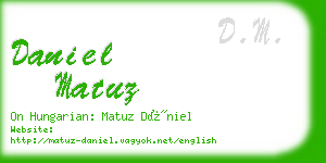 daniel matuz business card